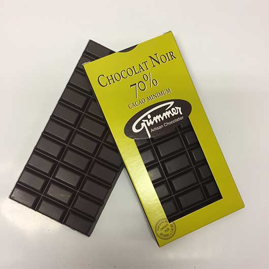 Tablette 100g noir 70% cacao minimum