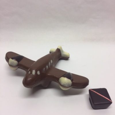avion en chocolat
